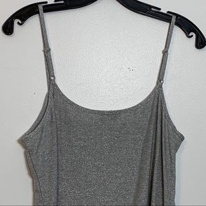 NWOT Boutique‎ Essentials Silver Shimmer Camisole